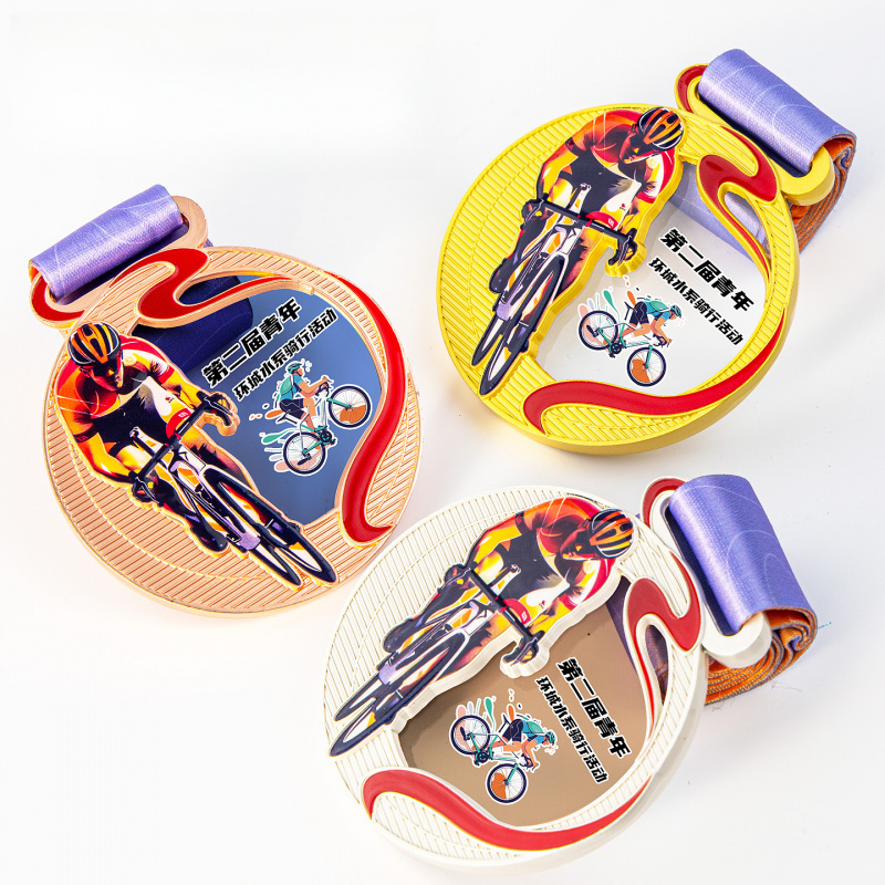 Mountain Biking Events - Metallmedaille, Zinklegierungsmedaille, Mountainbike-Wettbewerb, Sportveranstaltung, Plakette, Gedenkstück