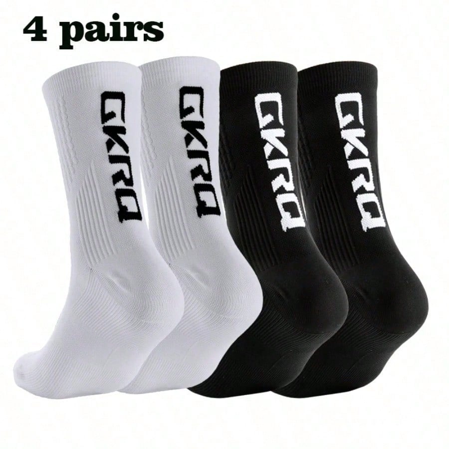 Mountain Biking Socks - 4 Paar neue Fahrradsocken, Sportsocken, hochgeschnittene