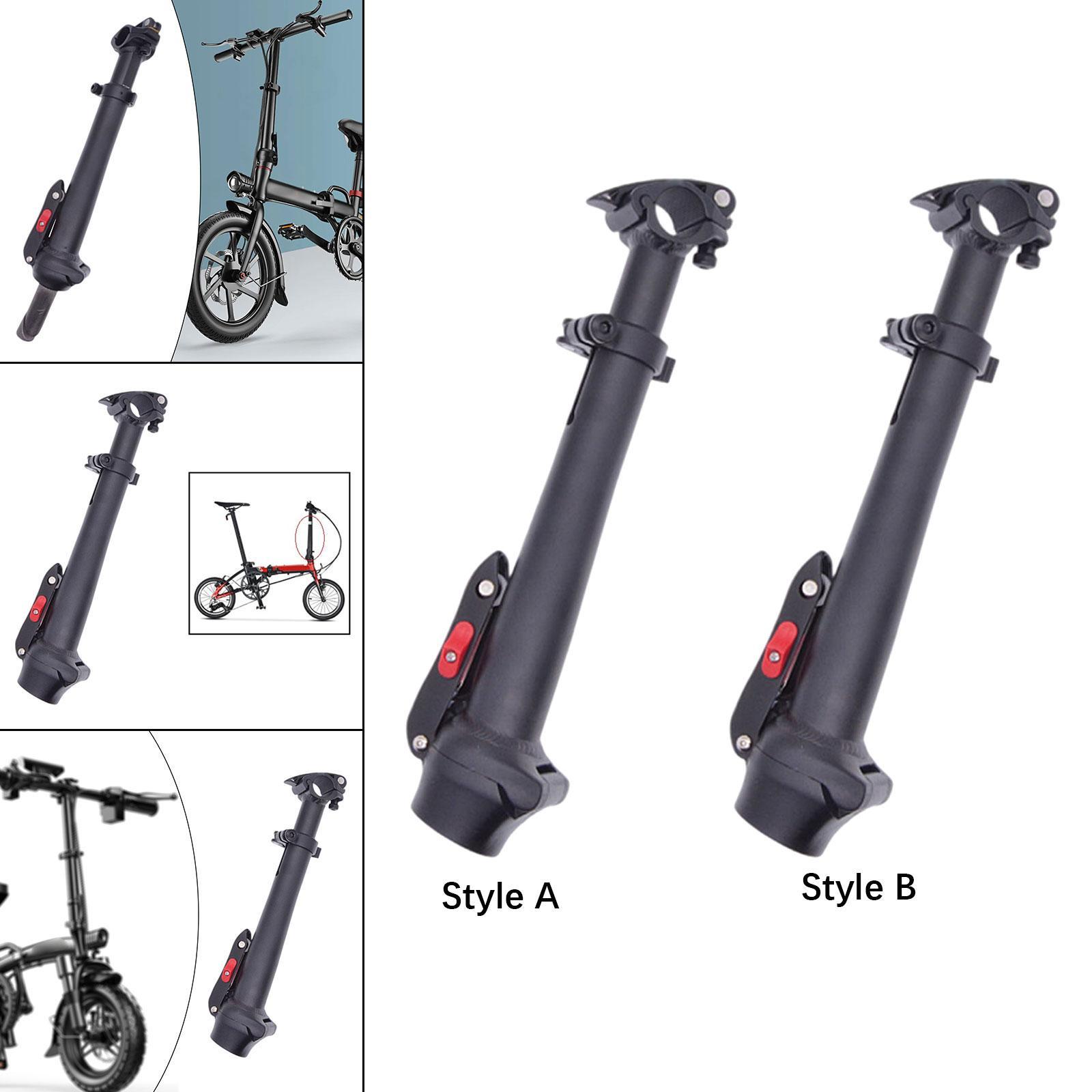 Handlebar Riser Stem - Universeller Aluminium-Fahrradlenker-Vorbau, klappbarer Riser-Ersatz, schwarzer Vorbau,