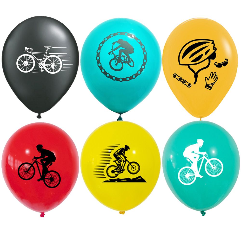 Mountain Biking Events - 10-50 Stück 12-Zoll-Latexballons mit Dirt-Bike-Motiv, Mountainbike-Thema,