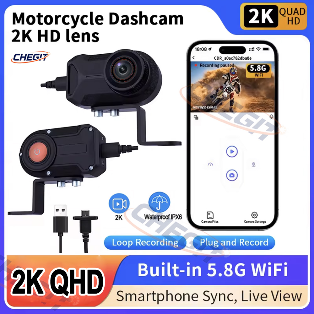 Motorrad-DVR 2K HD WiFi mit wa – Mountain Biking Videos Bewertung und Preis