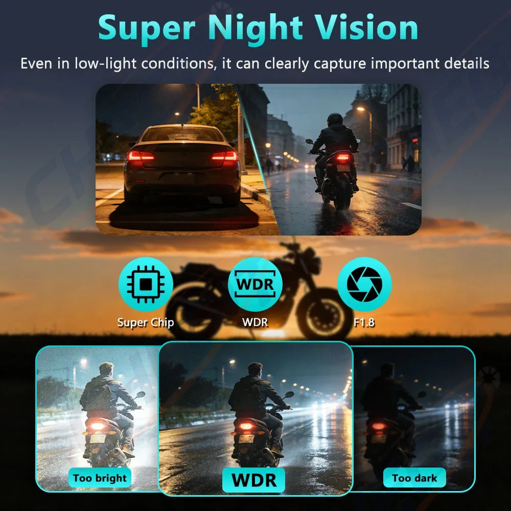 Motorrad-DVR 2K HD WiFi mit wa – Mountain Biking Videos Bewertung und Preis